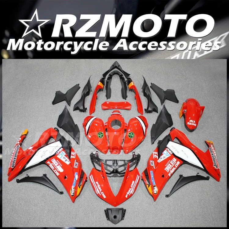 

4Gifts New ABS Motorcycle Fairings Kit Fit For YAMAHA YZF- R3 R25 2015 2016 2017 2018 15 16 17 18 Bodywork Set Red White