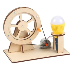 Wooden Hand - Crank Science Toy - Engaging STEM Physics Kit ( Light Yellow)