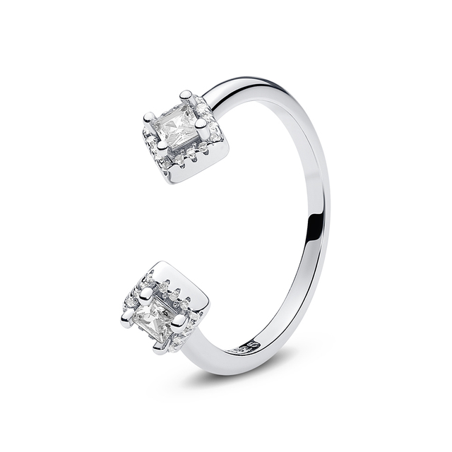 925 Sterling Silver Rings For Women Original Crown Love Heart Wishbone Engagement Wedding Rose Gold Crystal Ring Luxury Jewelry