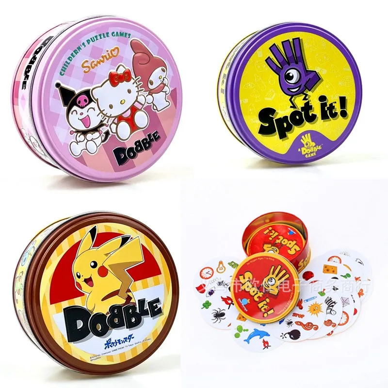 Pokemon Chase Dobble Cards Anime Pikachu Kids Spot It Table Gioco Da Tavolo Kids Party Camping Family Forniture Interattive Nuovo Regalo