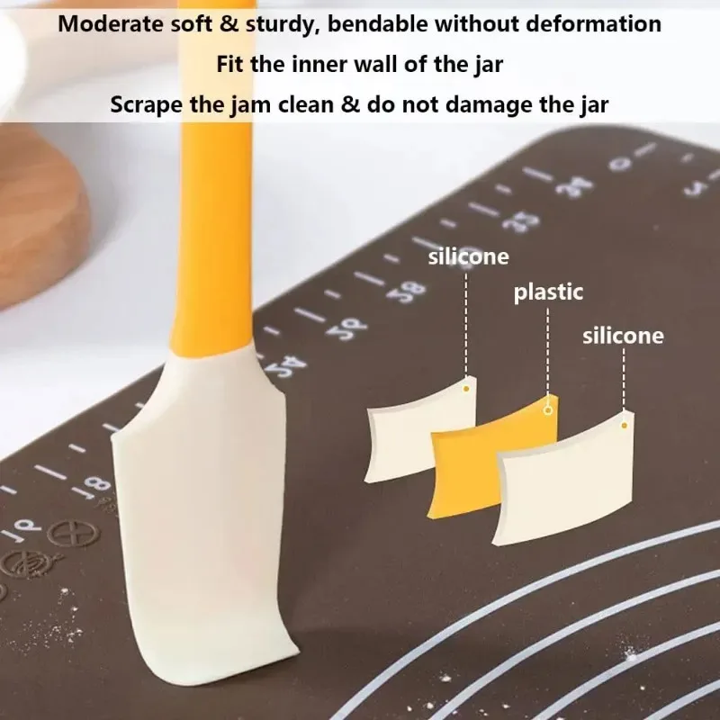Multi-functional Silicone Butter Knife Scraper High Temperature Resistant Elbow Stirring Stick Can Opener Baking Jam Spatula silicone spatula silicone scraper kitchen spatula silicone cookware
