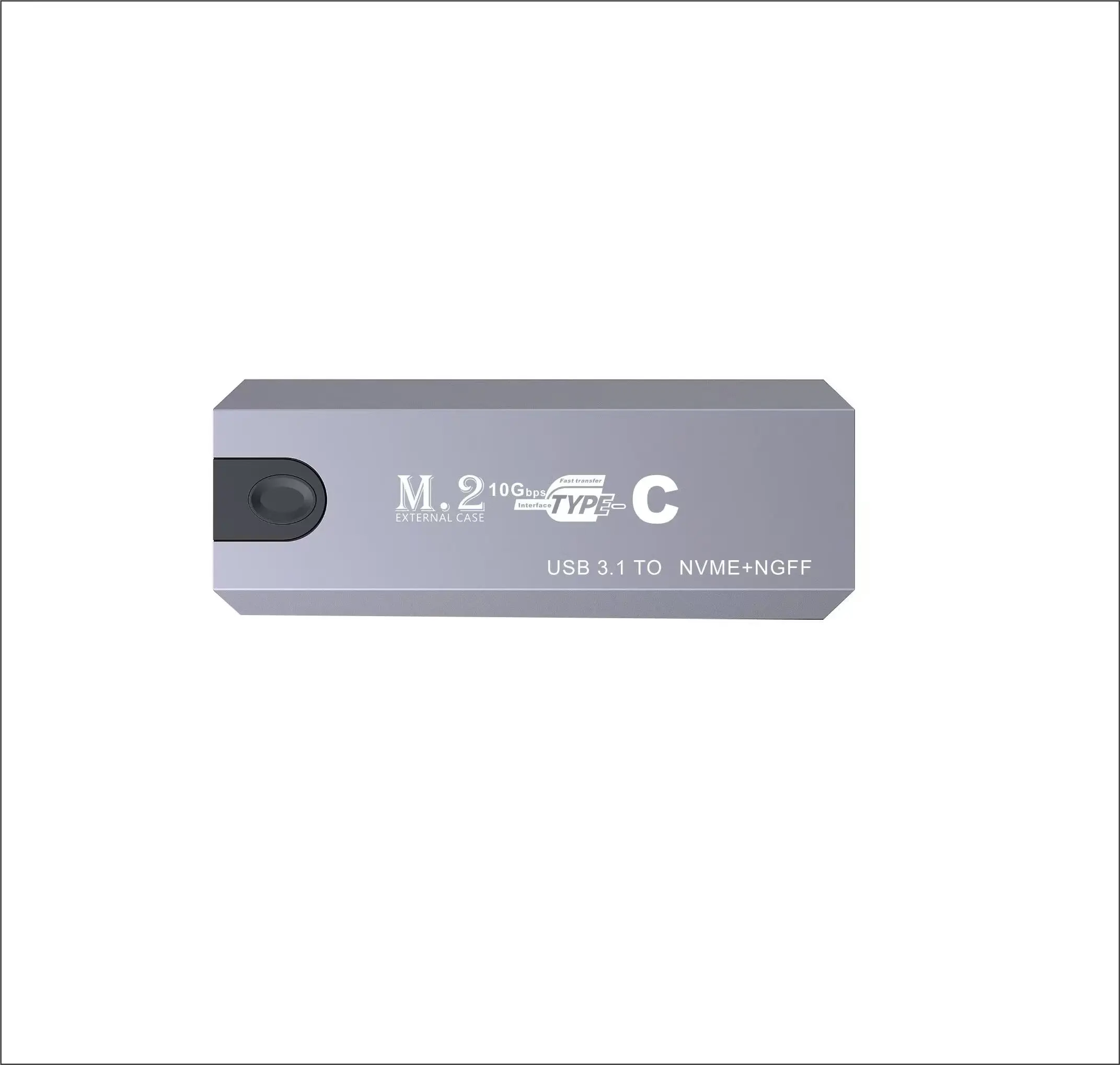 M2 외장 SSD 케이스, 알루미늄 냉각 기능이 있는 기계식 리더, 듀얼 프로토콜 NVMe/NGFF 케이스 지원