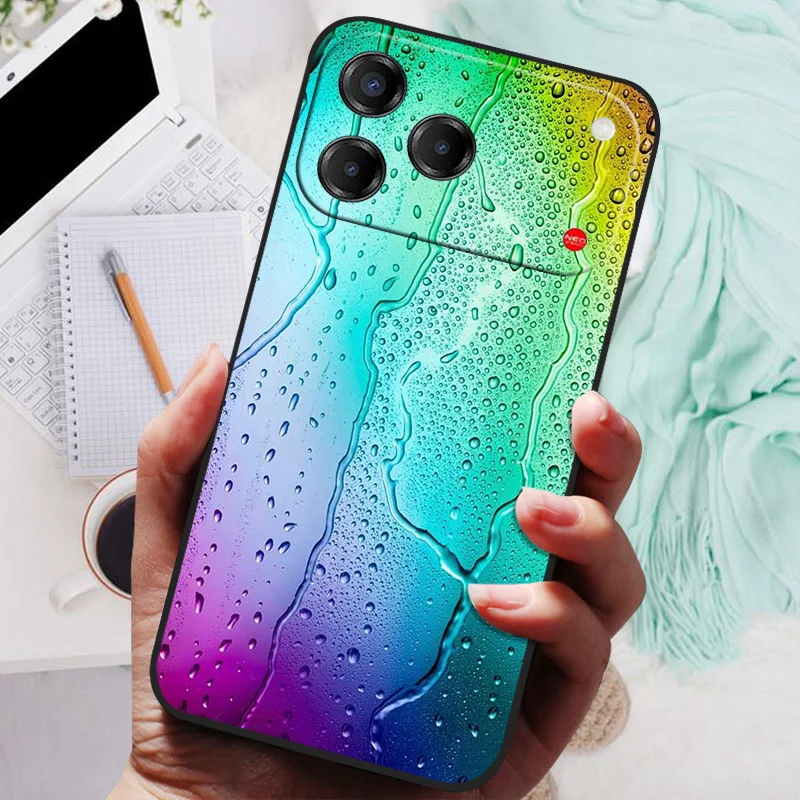 Cat Design Shockproof TPU Silicone Phone Case - Soft Protective Cover with Printing