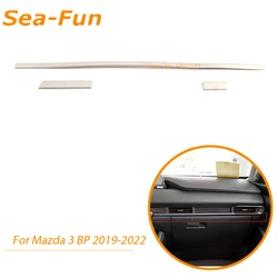 Bande autocollante de décoration intérieure du panneau de commande Central, accessoires de Modification, pour Mazda 3 BP 2019 2020 2021 