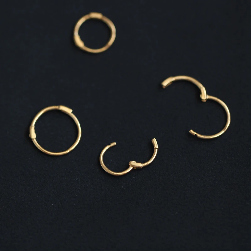 GOLDtutu Real 9K Gold Mini Earrings for Women, Fashion Jewelry, New Design, kj360, 2021 5