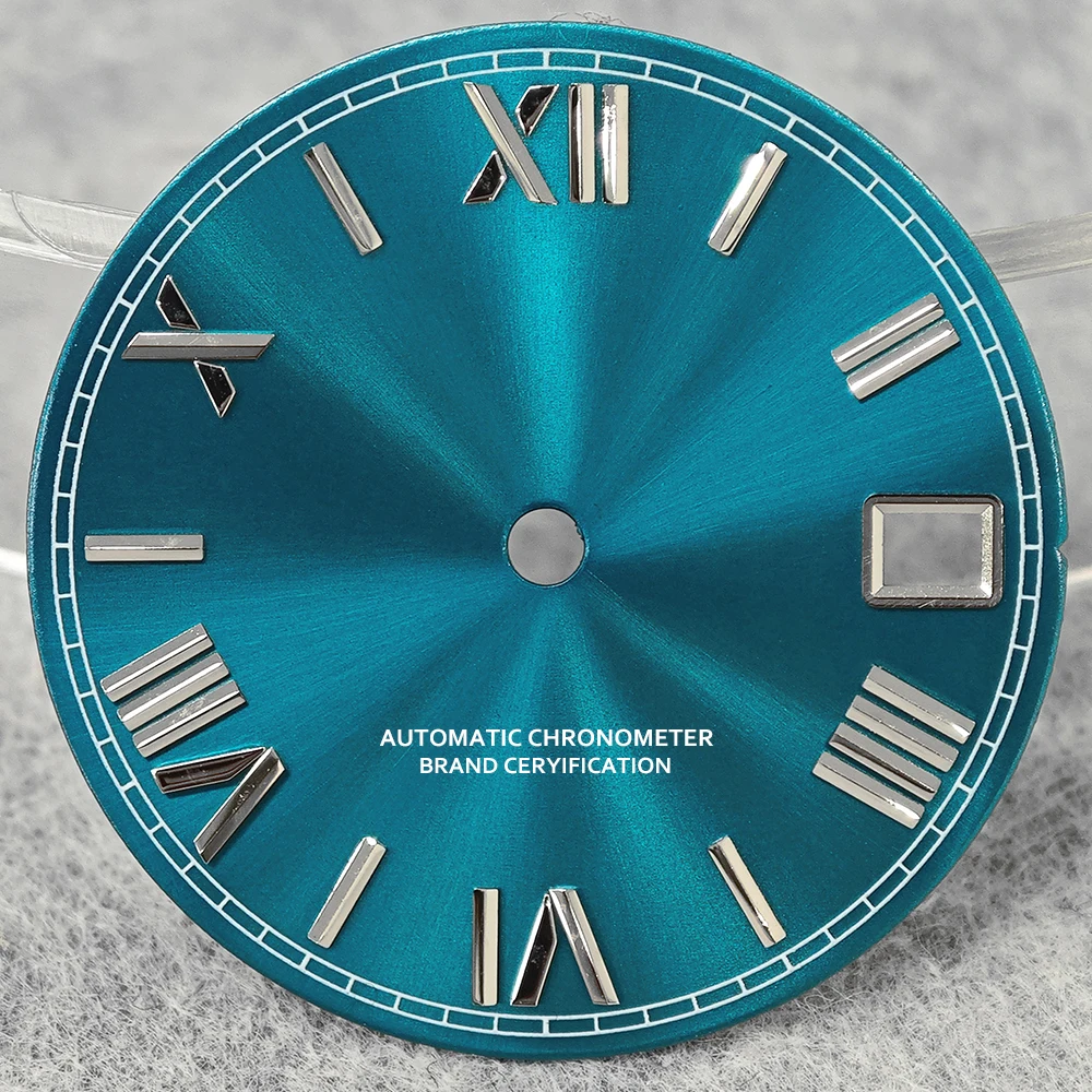 Green Luminous High-Quality Watch Face for Date Series, 28.5mm Dial