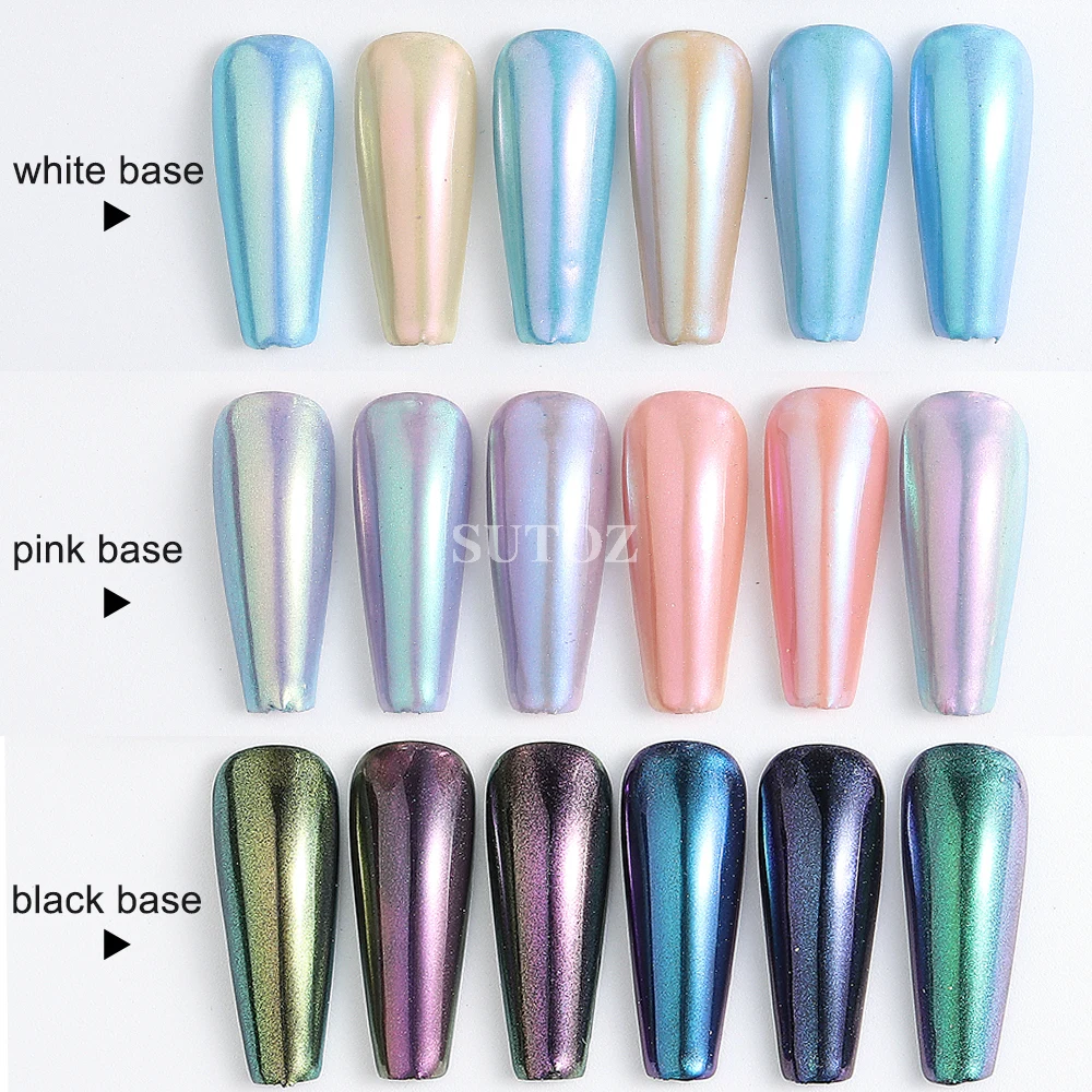 10g /lot Aurora Mermaid Chrome Nail Pigment - Nail Glitter - AliExpress