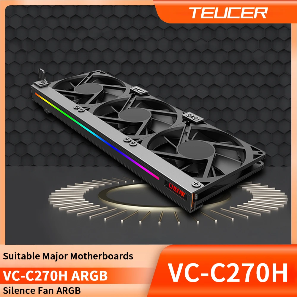 TEUCER GPU Side RGB Plate VGA Decoration Panel Customization 5V A-RGB Graphics Card Cover 12V 4PIN Armor AURA Cooler |