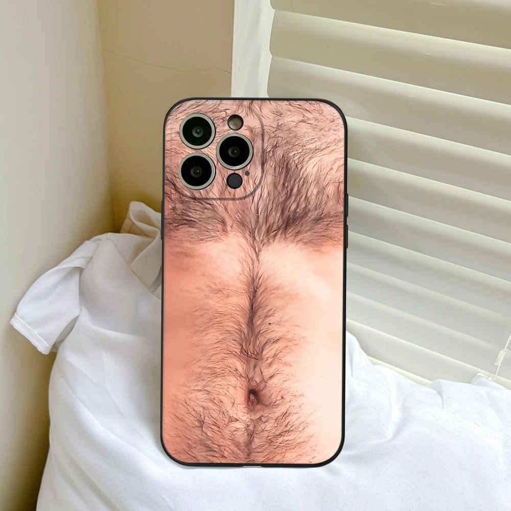 Hairy Chest Halloween Costume Dad Phone Case - Black Soft Cover
