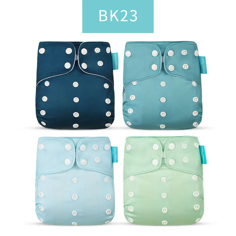 Eco-Friendly Washable & Reusable Baby Diaper Set - Absorbent and Adjustable Nappy Covers (4-Pack)