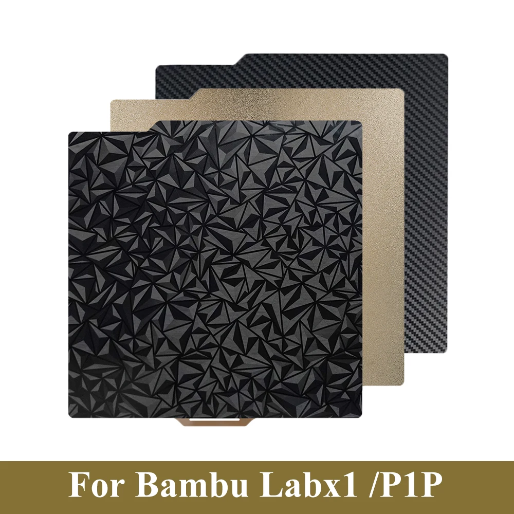 Per Bambu Lab X1 P1P Peo Pet Pei Sheet 257X257Mm Bed Double Sided Diamond Fibra Di Carbonio Texture 3D Printing Plate Per Bambulab
