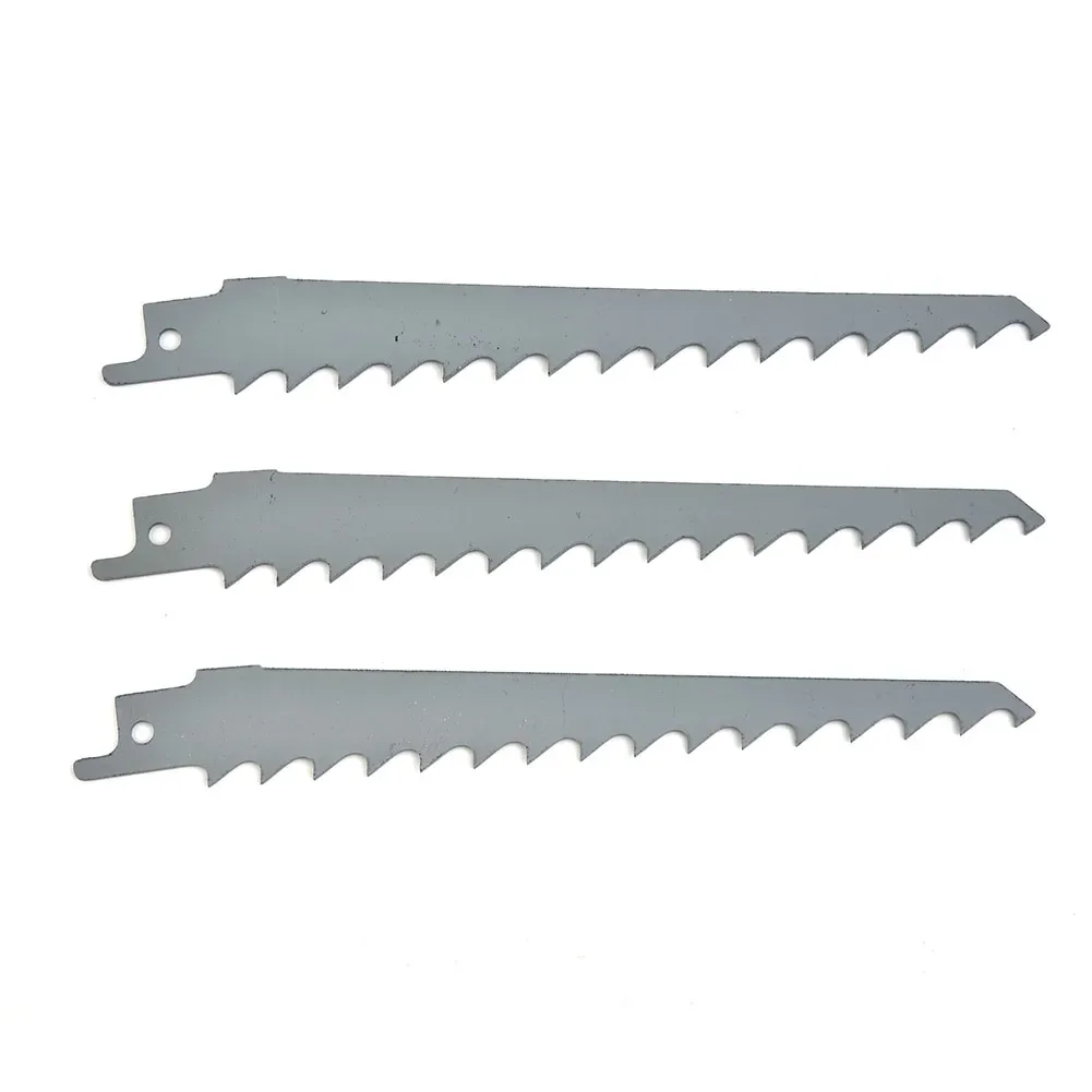 3pcs 150mm 6 Inches 3 TPI Woodworking Saw Blade for Cutting Wood Plastic Pipe Pruning Reciprocating Tool