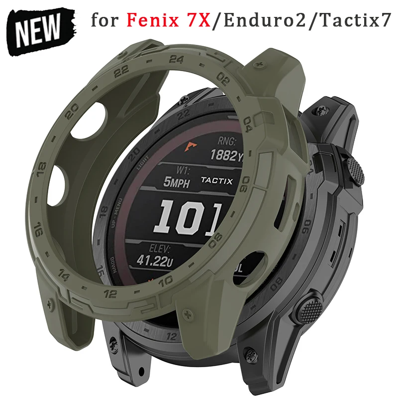 Durable TPU Anti-Fall Soft Silicone Protective Watch Cover Shell for Garmin Fenix, Enduro, and Tactix Series