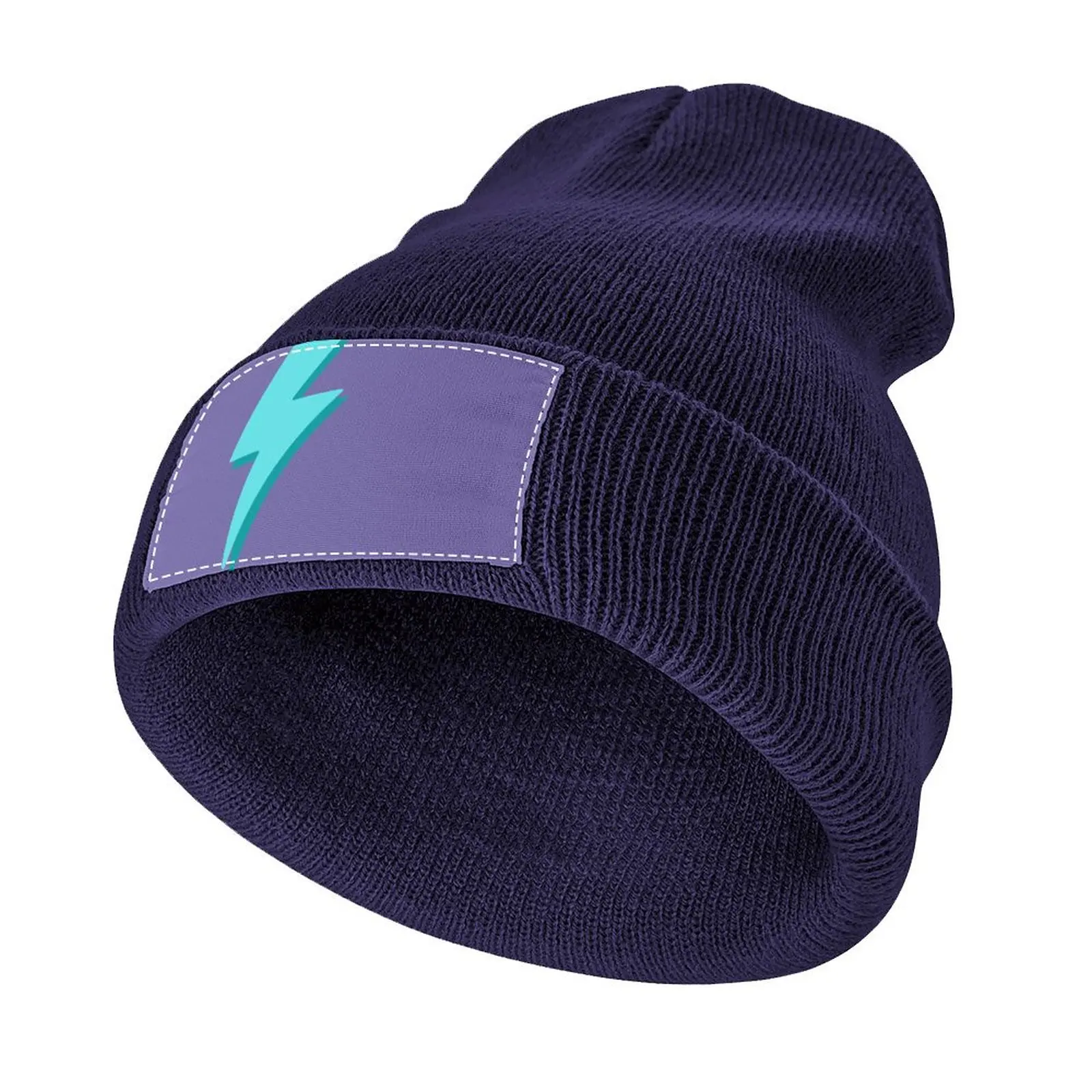 

Teal Lightning Bolt Knitted Hat Big Size Hat Designer Hat Men's Hat Women's