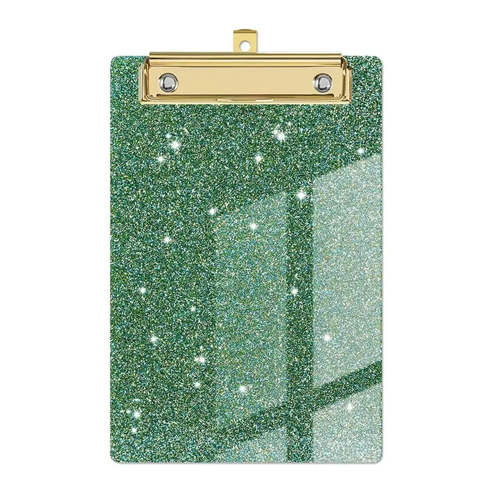 Paper Organizer Glitter Writing Clipboard With Low Profile Gold Clip Tablet Flash Memo Menu Folder
