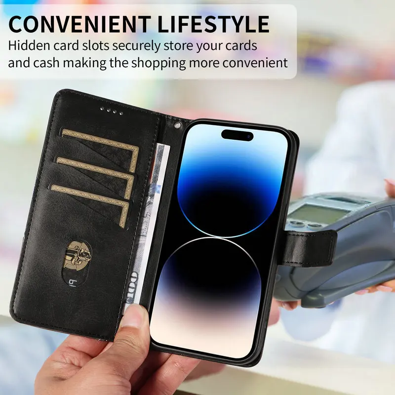 Leather Texture Flip Wallet Case