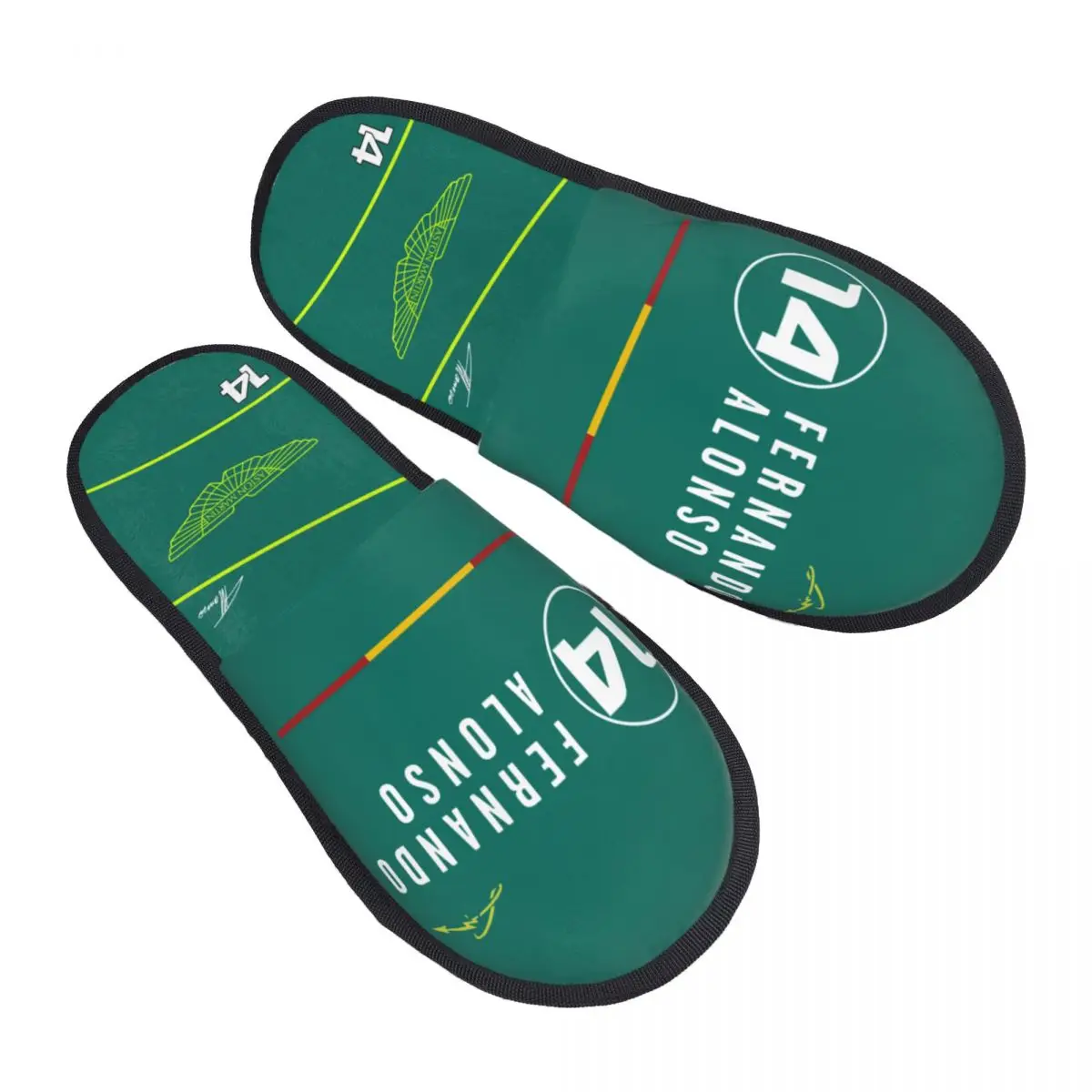 

Sports Car Race Fernando Alonso Slippers Non-skid Soft Memory Foam Slides Indoor