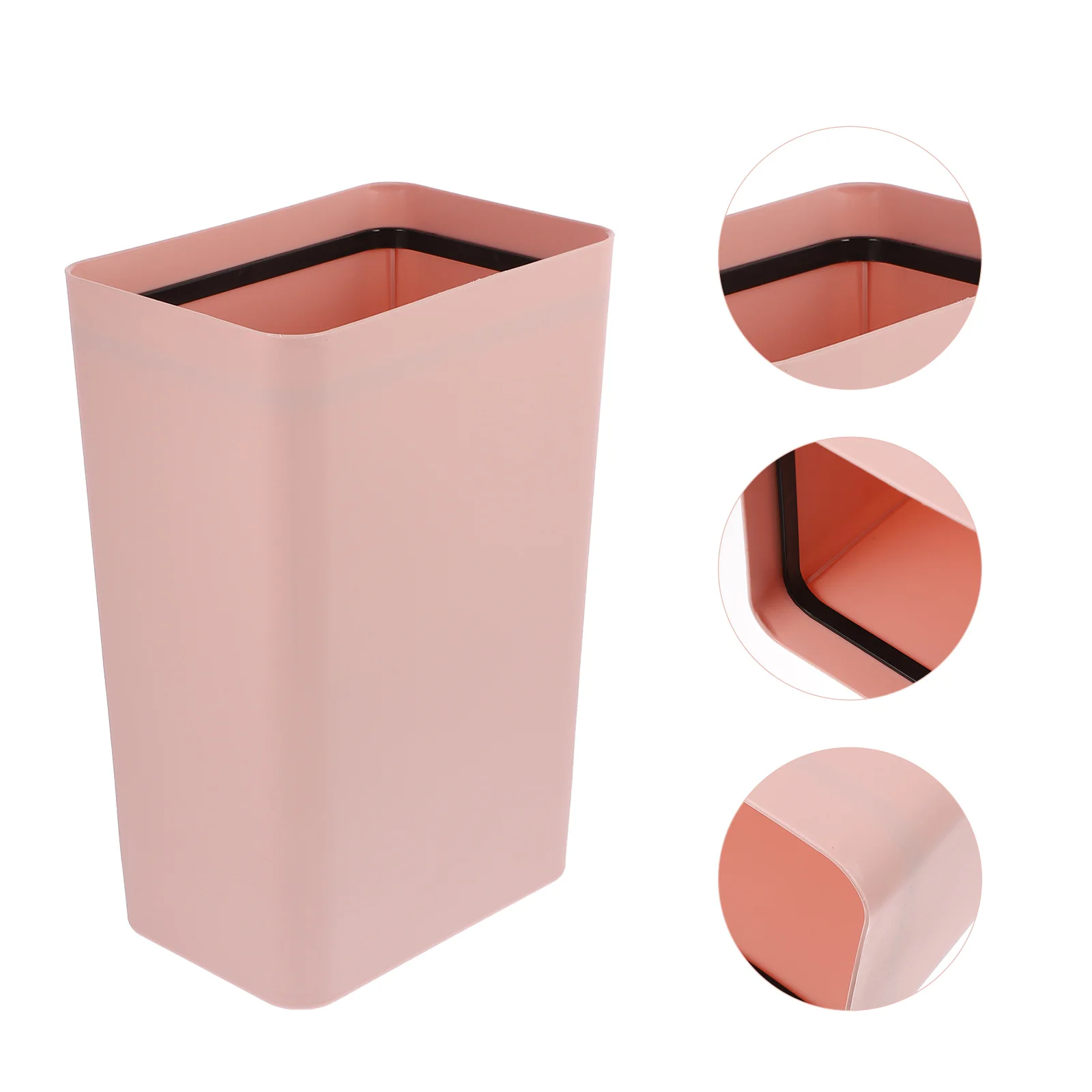 

Open Trash Can Car Garbage Plastic Container Belt Pressure Ring Bin Waste Basket Dustbin