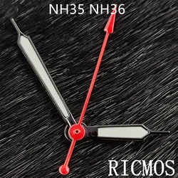 Colorful Watch Hands for Mechanical Movement Replacement Parts (NH35 red)