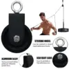 360 Degree Rotation Silent Nylon Gym Cable Pulley with Hanging Straps and Carabiner LAT Pulley System DIY Attachment Accessories 4