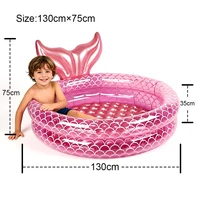 Piscine gonflable rose sirène pour enfants, piscine ronde pour jeux aquatiques, piscine à balles pour l'intérieur, l'extérieur, la cour, l'été 4