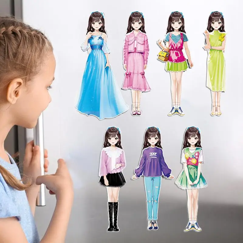 Princess Magnetic Dress Up Dolls Doll Sticker Book Paper Dolls Stickers Doll Pretend Play Toy For Kids Aged 3 To 12 Birthday