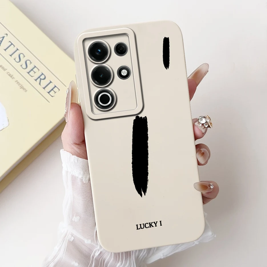 Fashion Lucky Letters Matte Soft TPU Phone Case Cover - Stylish Protective Back Cover