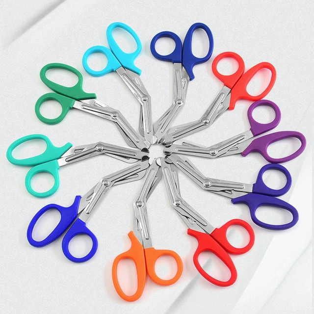 Medical Rescue Scissors Plastic Handle Stainless Steel Wound Gauze