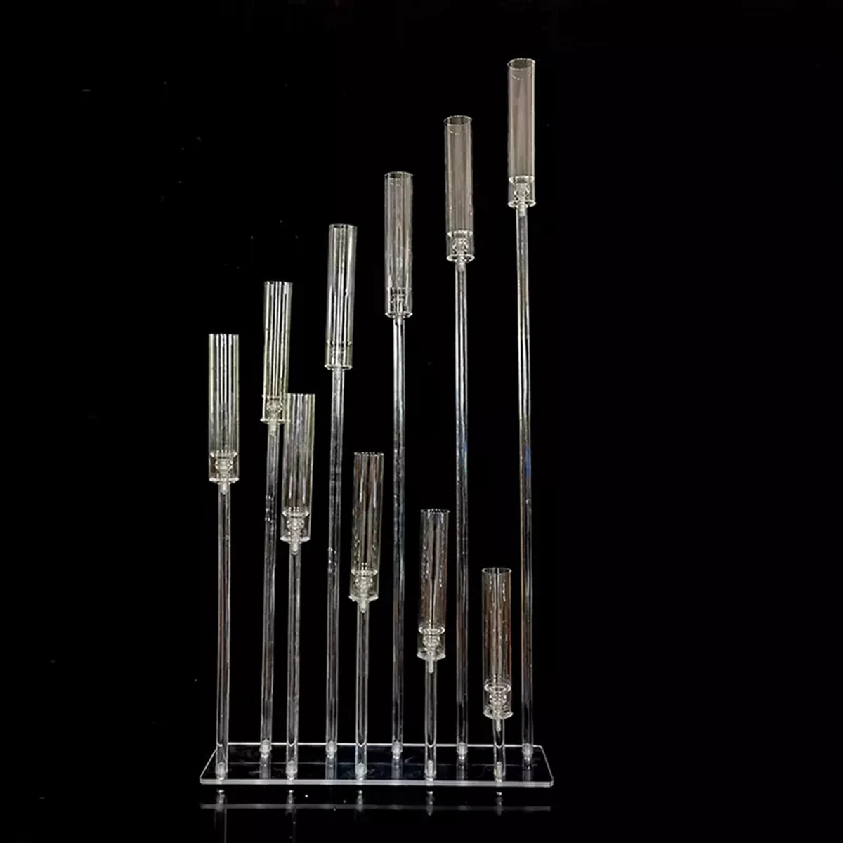 

12 шт., новинка 2022, прозрачный акриловый канделябр высотой 118 см, Свадебный центр, кристалл, 5 рук, 8 рук, подсвечники для вечерние ринки