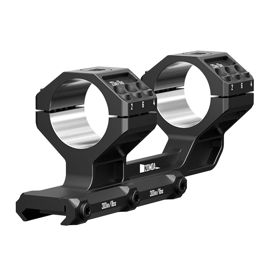 Discoverer 34MM/30MM Rigid Precision Scope Mount 20MOA Picatinny Mount Designed One Piece High Precision Clamp 1.5 Inch Height rifle scope mount