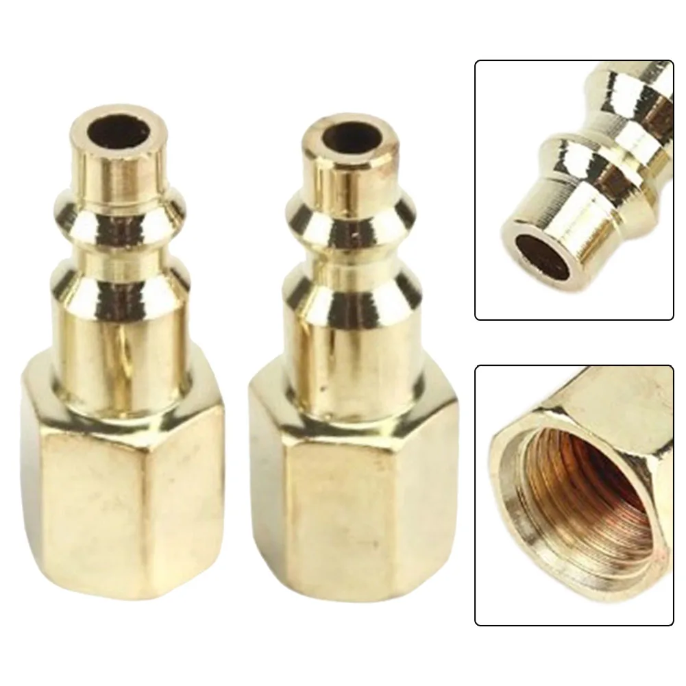 

2pcs 1/4 NPT Air Line Hose Compressor Connectors Brass Female Anit Rust Quick Release Fitting 13mm Thread Outer Diameter