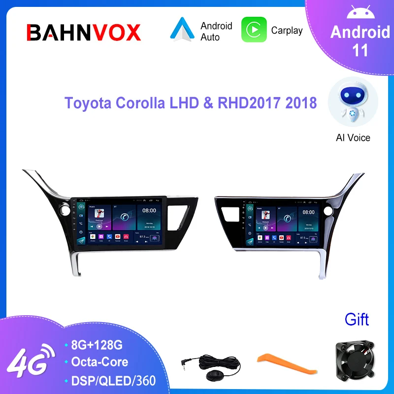 Автомагнитола для Toyota Corolla, мультимедийный видеоплеер на Android 10,1 с экраном 11,0 дюйма, GPS-навигацией, для Toyota Corolla 2017, 2018