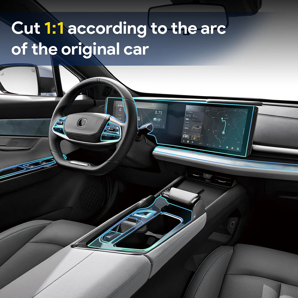 투명 스크린 기어 박스 보호 스크래치 방지 TPU, Changan UNI T UNI-T 2023 2024 자동차 인테리어 필름 전용 액세서리