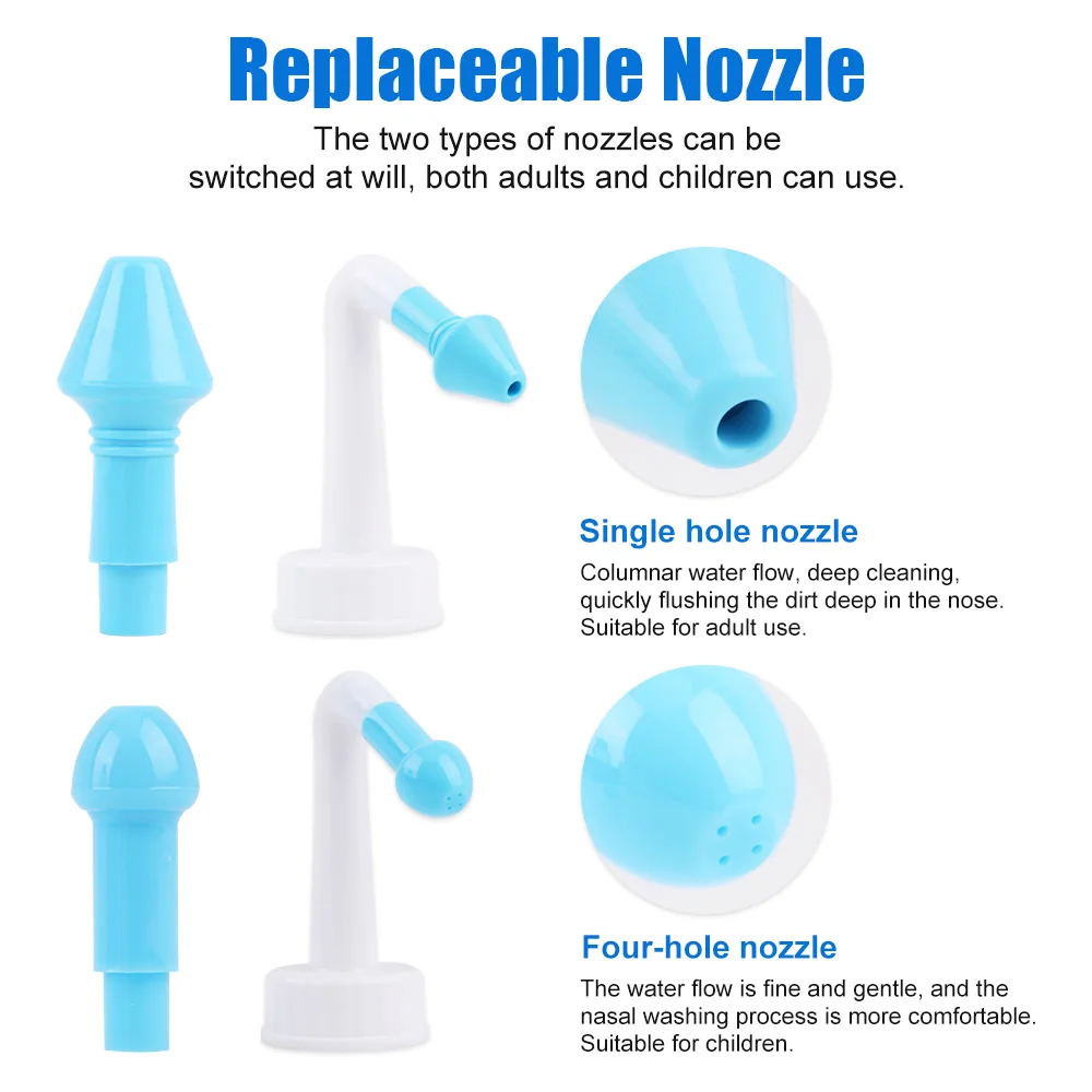 300/ 500ML Nose Wash System Nasal Pressure Rinse Neti Pot Nose Treatment Nose Wash Cleaner