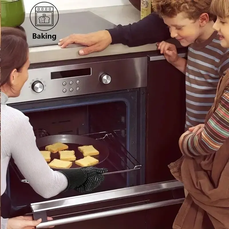 Heat Resistant Oven Gloves Cut Resistant Silicone BBQ