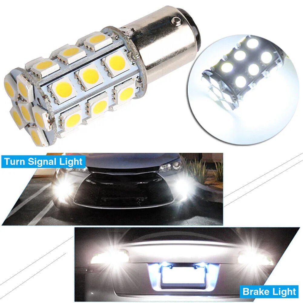 

1pc Marine Boat LED White 27-SMD BA15D Cabin Marine Boat LED Inner Lights Bulbs 1004 1076 1142 Superbright DC 9V-DC14V