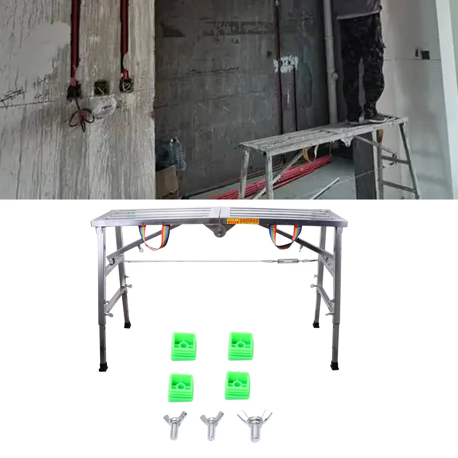 Scaffolding Platform Heavy Duty Work Bench Bolts Adjustable Height Work Platform Home Household Office Workshop Garage work ladder platform
