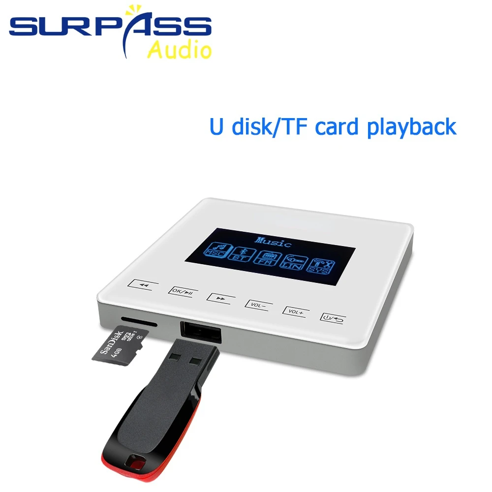 Amplificador de Parede Bluetooth Mini Amplificador Bluetooth Sistema de Áudio em Casa Touchkey Fundo Music Player Conectar a tv Superar - Image 4