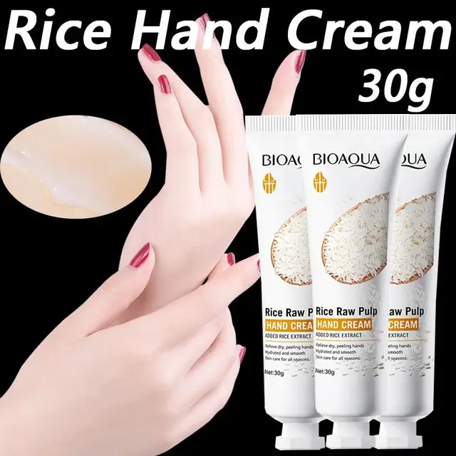 BIOAQUA crème pour les mains au riz blanc blanchissant hydratant nourrissant Anti-âge crème pour les mains mains produits de soins de la peau 1