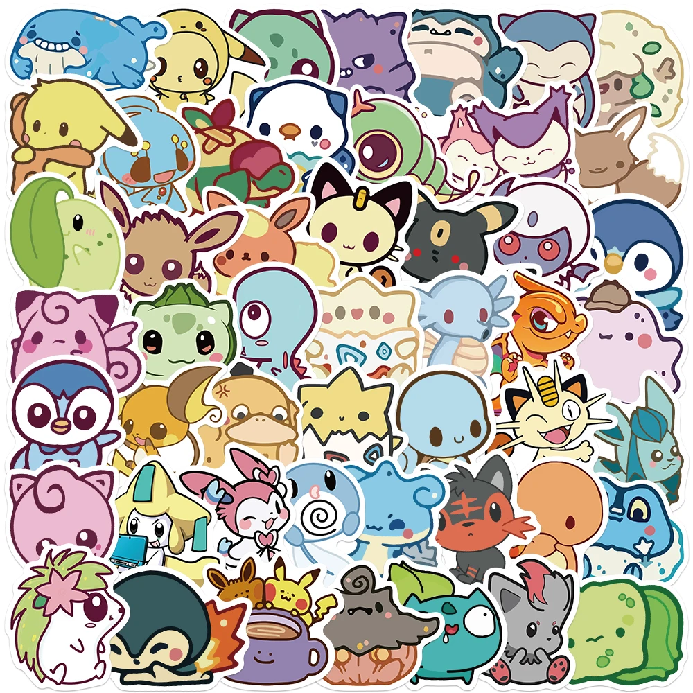 10/30/50PCS Cute Pokemon Anime Cartoon Stickers Car Guitar Motorcycle Luggage Suitcase DIY Classic Toy Funny Decal Kid Sticker cartoon stickers decorative stickers anime stickers pokemon stickers kawaii stickers car sticker decal