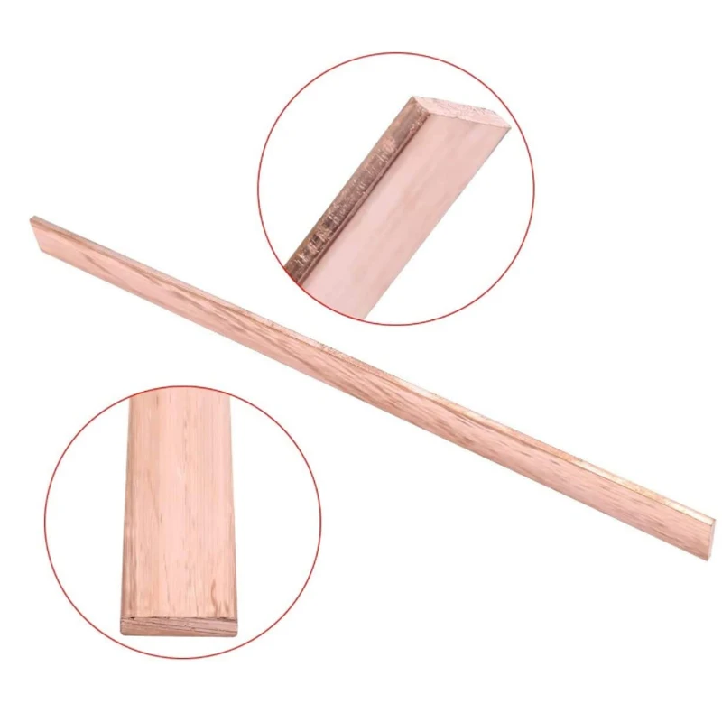 1PCS Copper Strip Material T2 Metal Rod Red Copper Flat Bar 99.95% Pure Plate Thickness 1/1.5/2/3/4/5mm*15MM*250MM