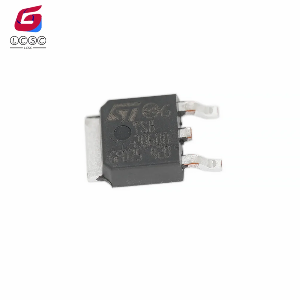 10개/몫 원래 TS 820600   트라이악 감지 및 표준 600V 8A SCR TS820-600B-TR TO-252-3 사이리스터