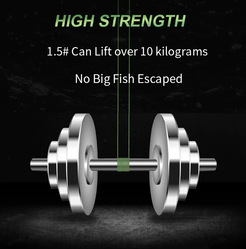 Ligne tressée SOLOKING PE 300m/500m/1000m super résistante multifilament pour truite 10LB-80LB