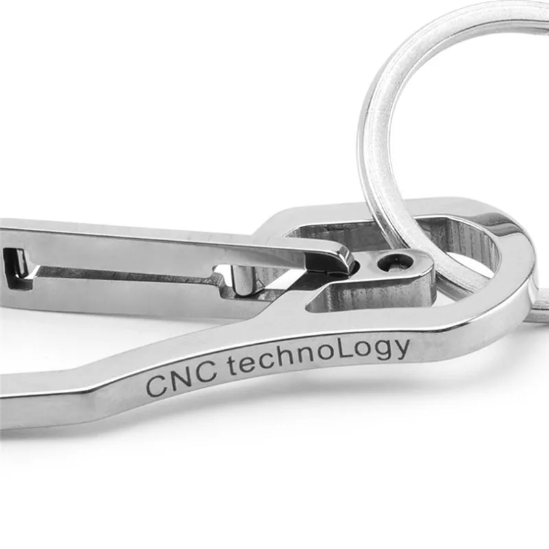 Titanium Carabiner Keychain EDC Quick Release Hooks With Titanium Key Ring Heavy Duty