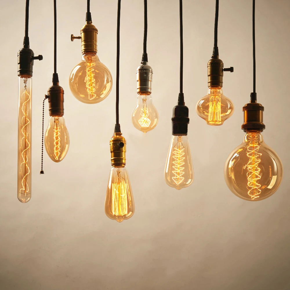 Edison Light Bulb Vintage E27 40w 220v Ampoule Filament Incandescent Indoor Decor Lamp