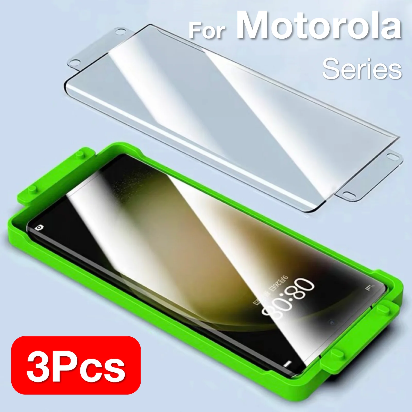 3-Pack Screen Protector with Installation Kit for Motorola Moto Edge Series (Non-Tempered Glass)