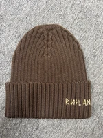 Winter Wool Knitted Beanie Hat | Thick Warm Unisex Letter Embroidered Cap for Men and Women | Cold Weather Fashion Hat - Image 2