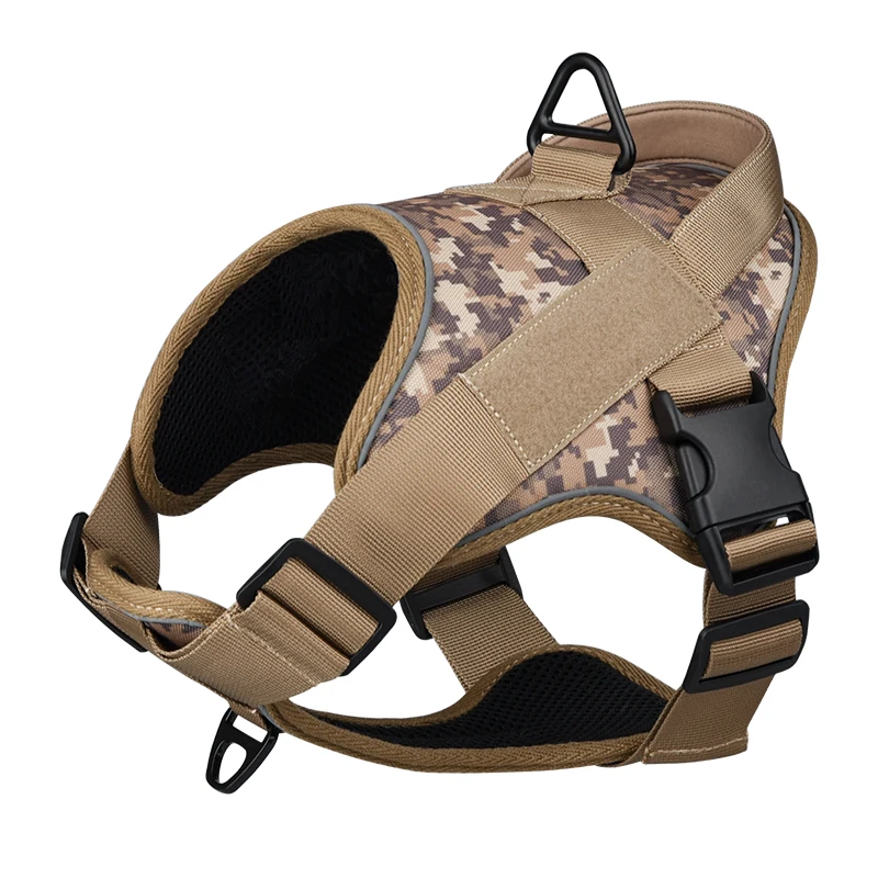 Tactical Dog Harness Reflective Military Adjustable Pet Vest with Handle Service Dog Harnesses for K9 Working Training 
