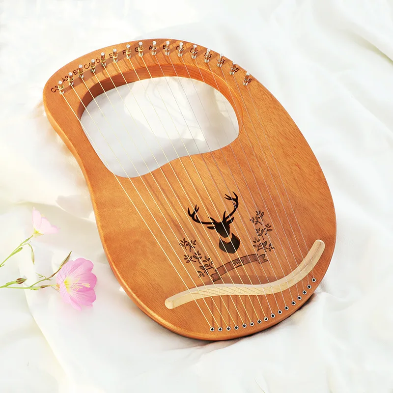 Lyre Harp 7 16 Strings Lyre Harp Piano Wooden Mahogany 16 String Piano Musical Instrument With Spare String
