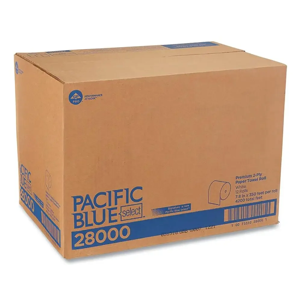Luxuriously Soft Georgia Pacific Blue Select Premium Nonperf Paper Towels 2-Ply 7.88 x 350 ft White 12 Rolls/Carton Honeycomb